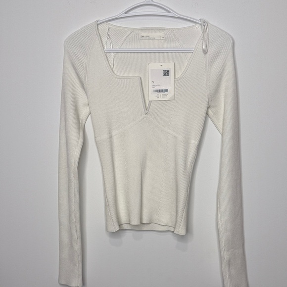 Oak + Fort SQUARE NECK SWEATER size Small - Picture 4 of 9